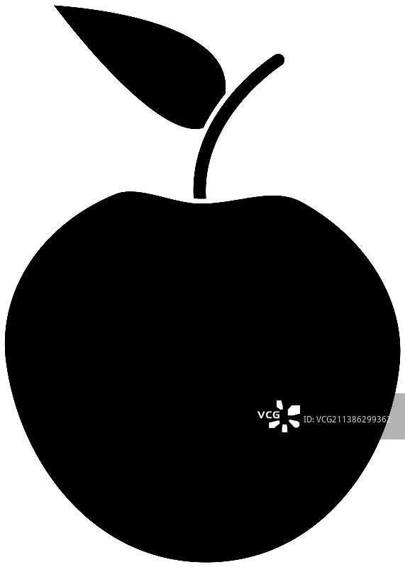 苹果图标黑色轮廓突出图片素材