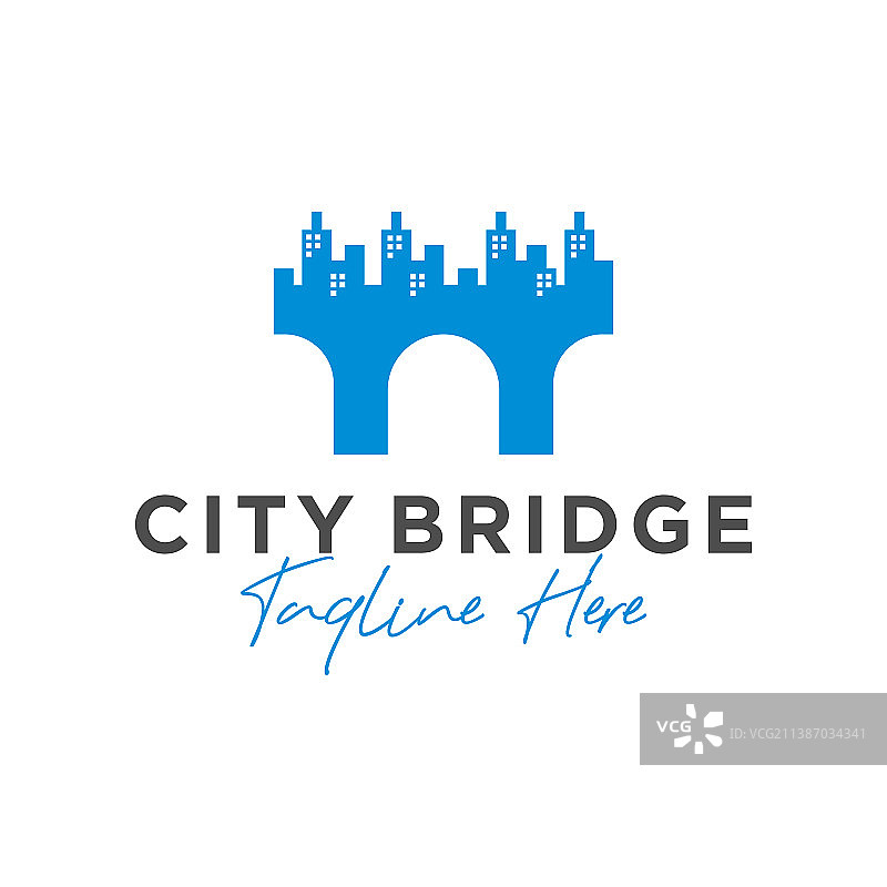 城市桥梁灵感标志设计图片素材