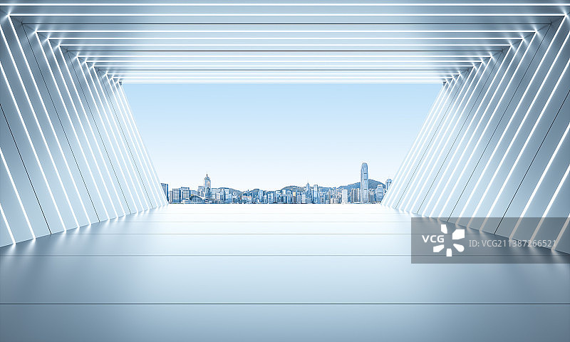 香港城市建筑空间科技背景图片素材