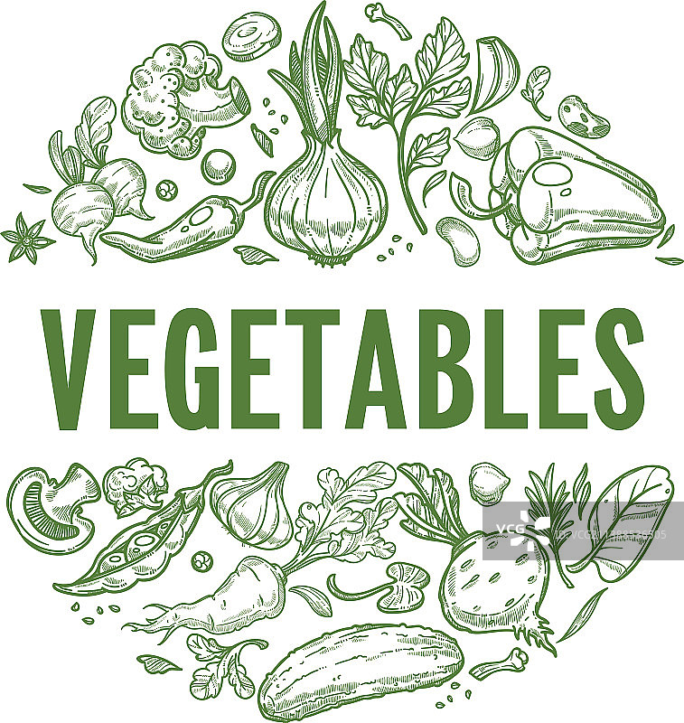 蔬菜新鲜绿叶和产品标签图片素材