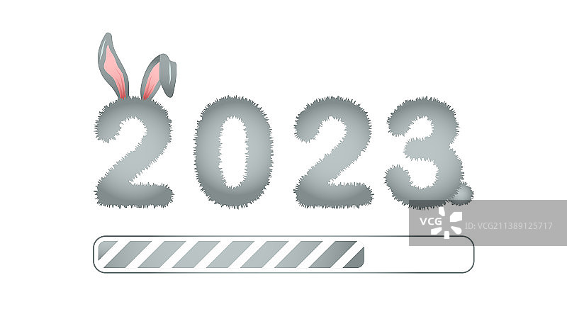 倒计时2023年兔的进步图片素材