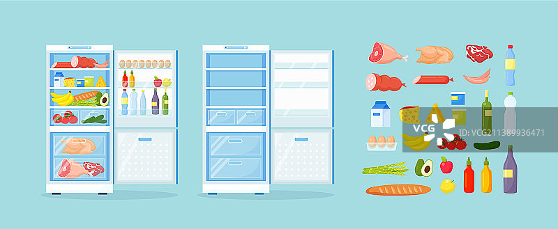 空冰箱与开式冰箱不同图片素材