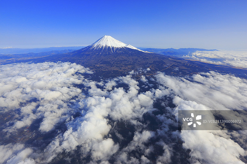 日本静冈县的富士山图片素材