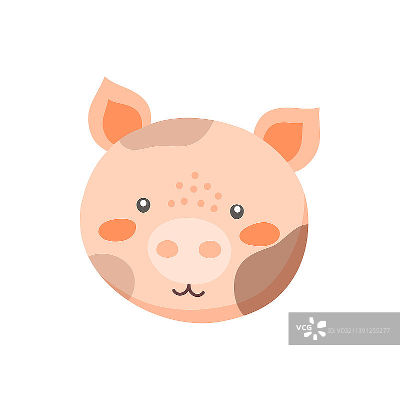 猪头还是可爱的猪头小动物，猪头面膜图片素材
