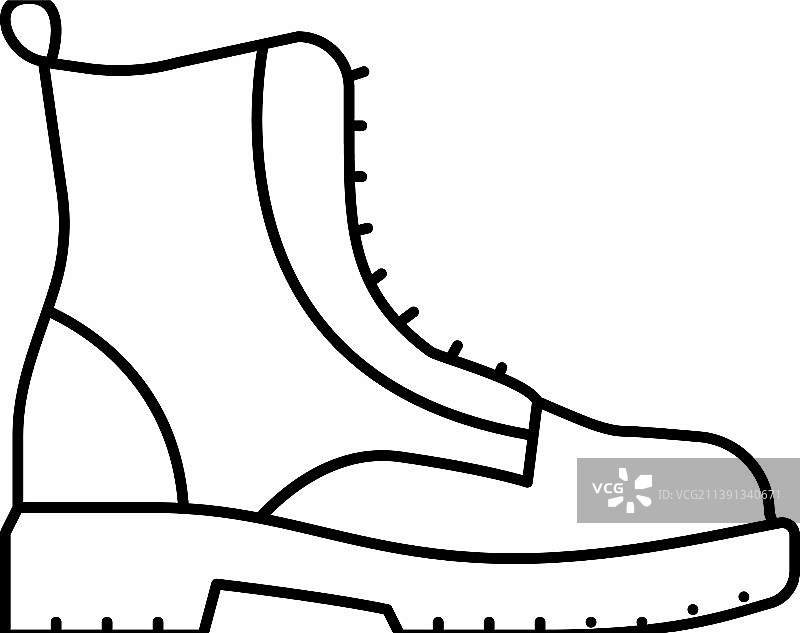 靴子脚衣服线图标图片素材