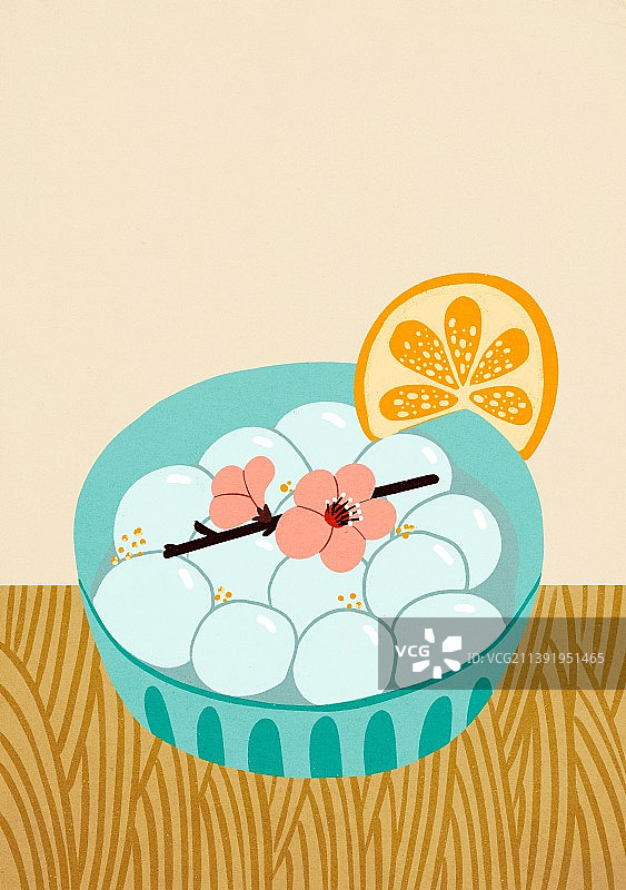 樱花柠檬冰粉甜点图片素材