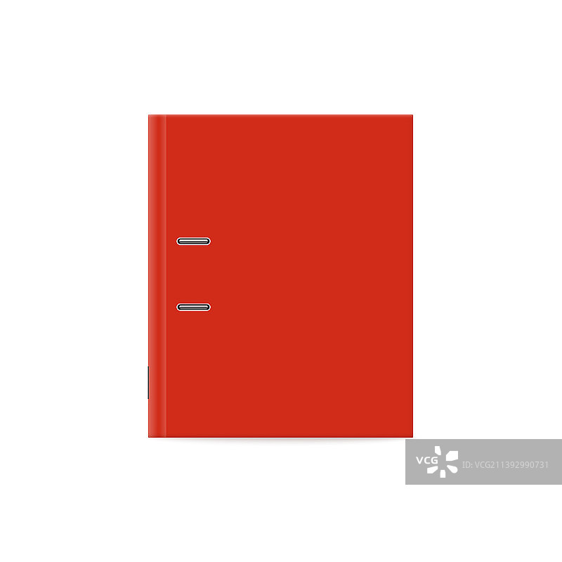 红圈活页夹或文件案例逼真图片素材