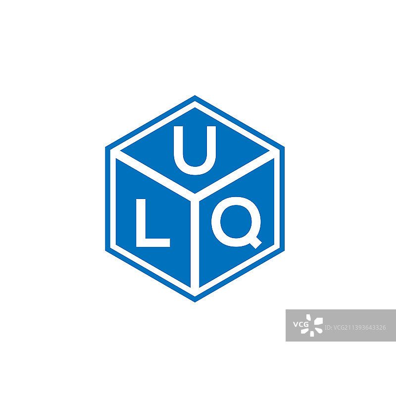 Ulq字母logo设计，黑色背景Ulq图片素材