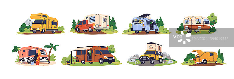 露营车，假日大篷车，货车拖车图片素材