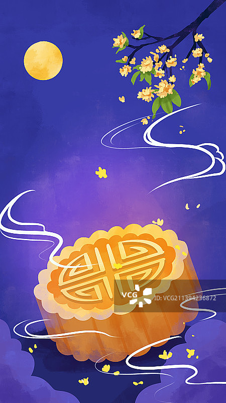 中秋节日传统食物月饼图片素材