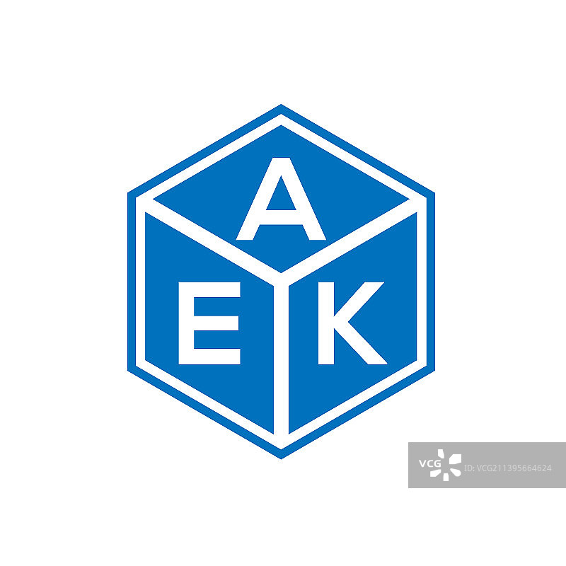 Aek字母标志设计在黑色背景Aek图片素材