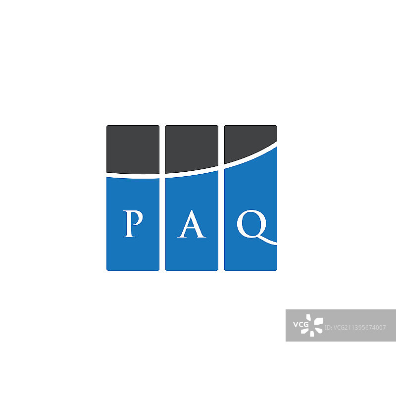 白底Paq字母logo设计图片素材