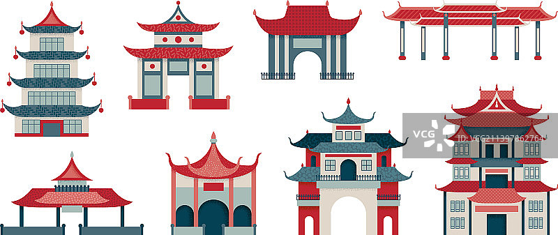 中国的寺庙和建筑宝塔在中国图片素材