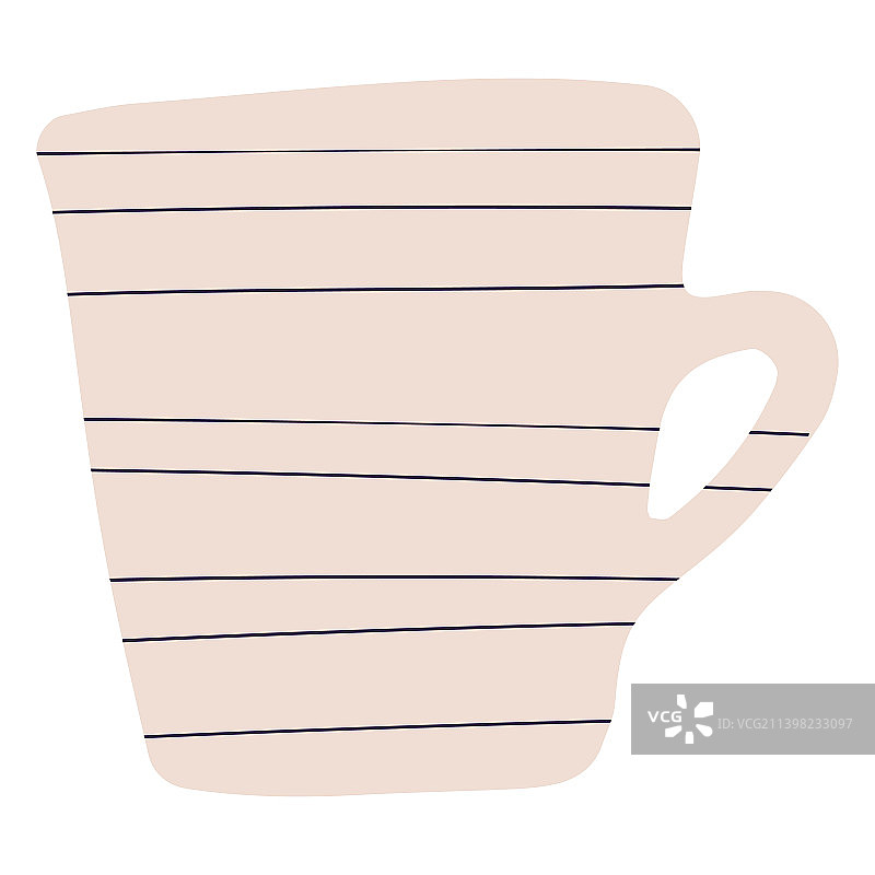 白色咖啡杯手绘图片素材