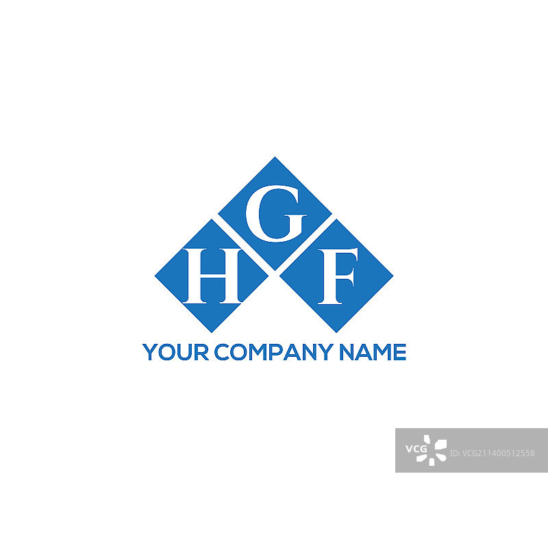 GHF字母logo设计，白底GHF图片素材