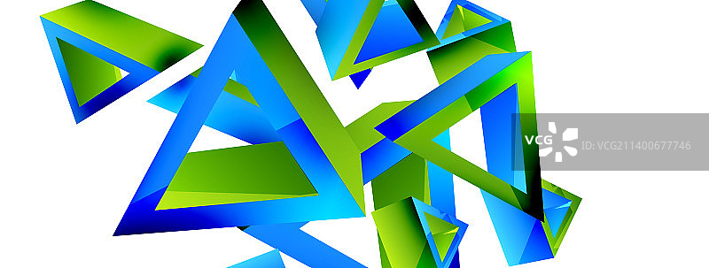 三维三角形抽象背景基本形状图片素材
