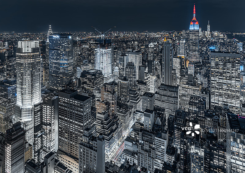 美国曼哈顿城市风光夜景图片素材