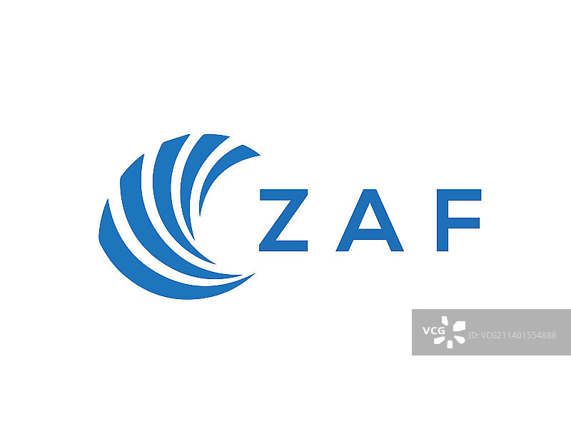 Zaf字母标志设计在白色背景Zaf图片素材