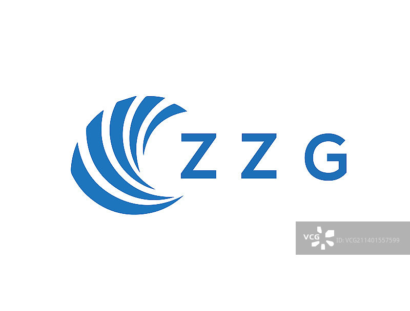 白色背景ZZG字母logo设计图片素材