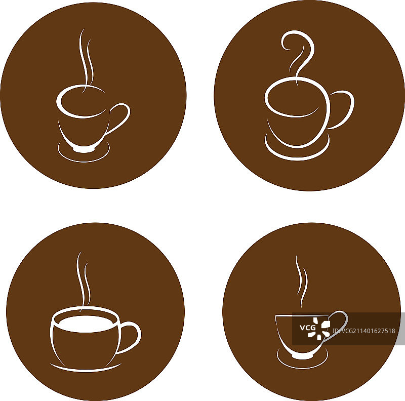 咖啡标志在杯子的设计图片素材