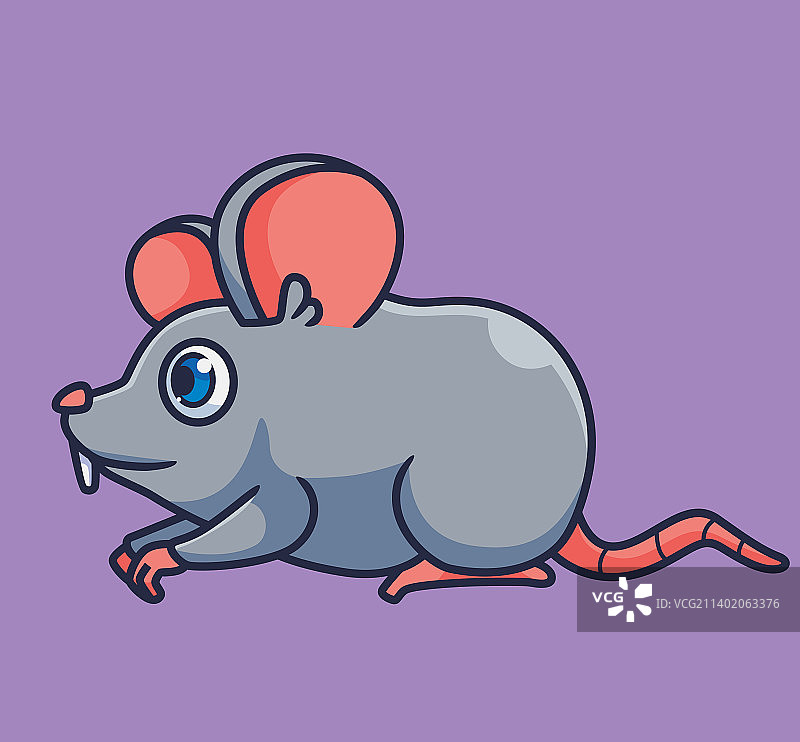 可爱的卡通老鼠孤立的卡通动物图片素材