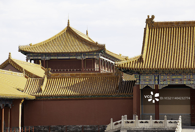 北京中轴线故宫博物院建筑风光图片素材