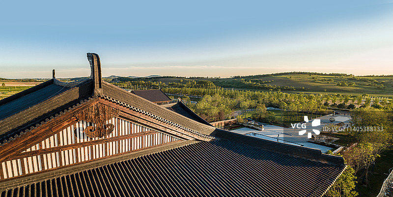 中式建筑屋顶图片素材