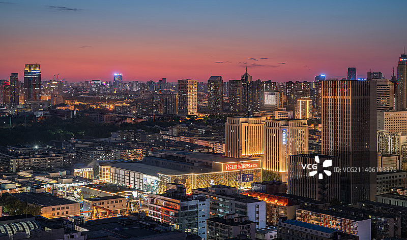 天津城市夜景黄昏图片素材
