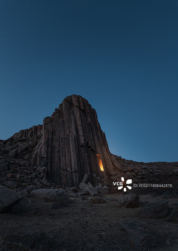 内蒙古石条山夜景图片素材