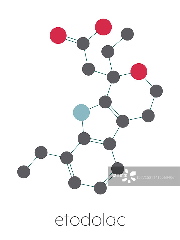 依托度酸非甾体抗炎药分子，图示图片素材