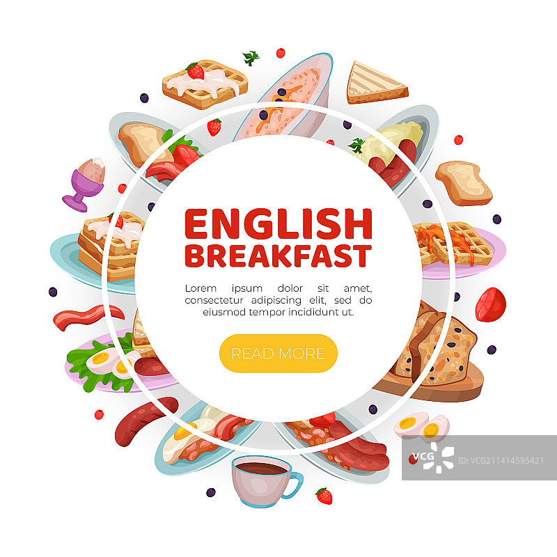 英式早餐登陆页传统美味图片素材