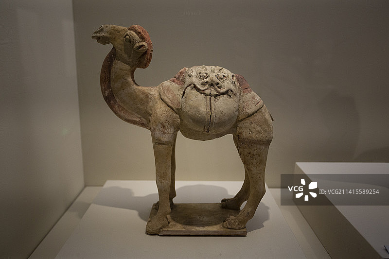 彩绘陶骆驼，国家博物馆图片素材
