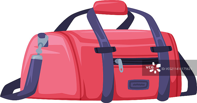 粉红色旅行袋，带把手和拉链图片素材
