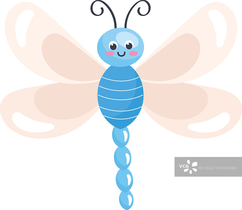 蓝色蜻蜓昆虫动物图片素材