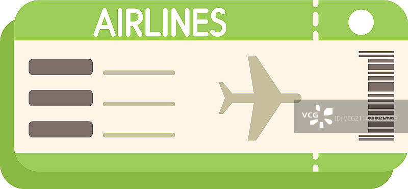 机票图标平面通行证飞机图片素材