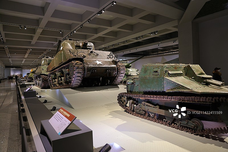 中国人民革命军事博物馆展厅坦克图片素材
