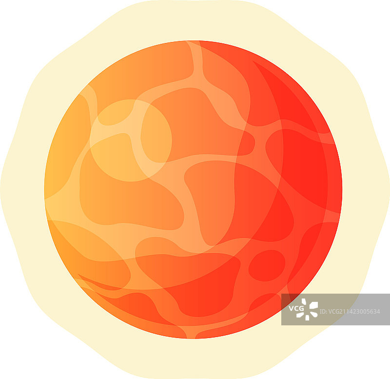 橙色星球是外太空和银河球图片素材