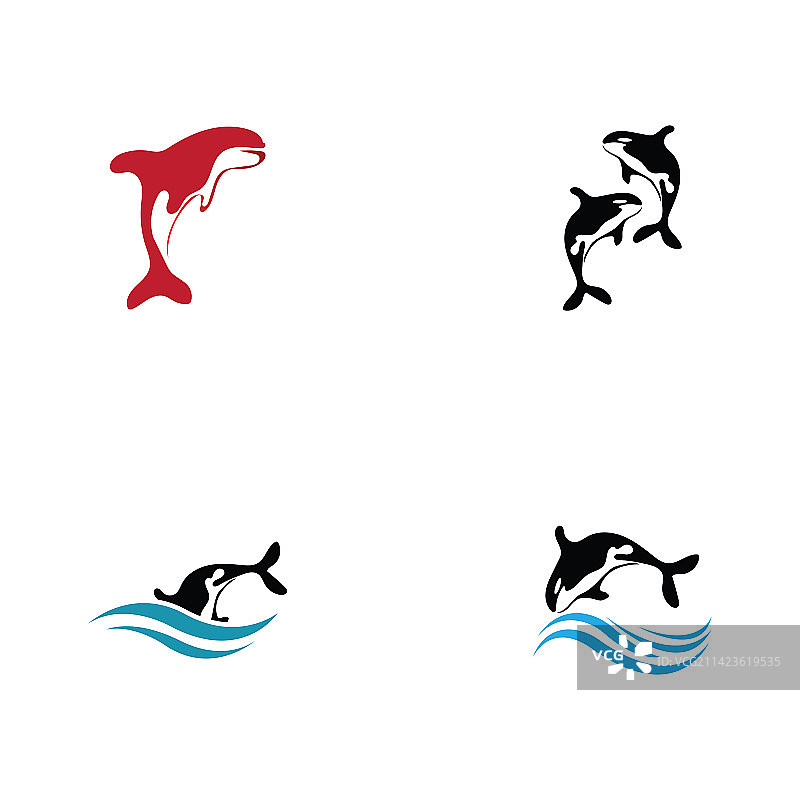 潮流设计上的虎鲸标志图片素材