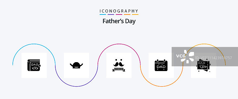 父亲节象形文字5图标包包括父亲图片素材