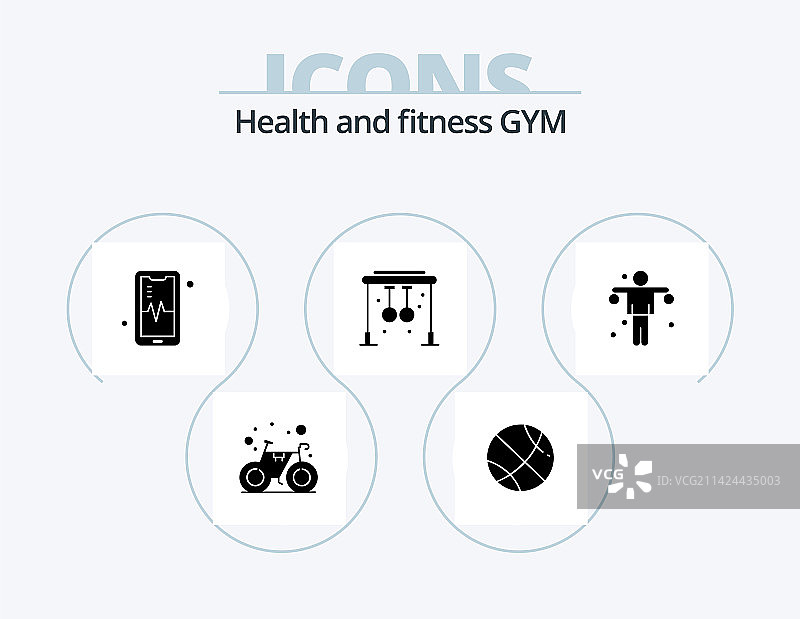健身房象形图标包5图标设计运动锻炼图片素材