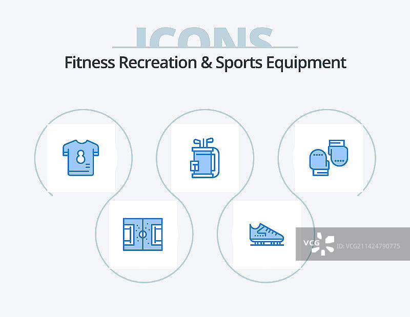 健身娱乐和运动器材蓝色图标图片素材