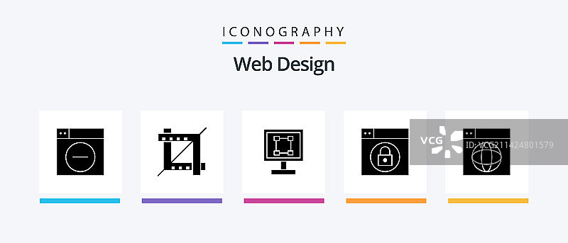 网页设计象形文字5图标包包括互联网图片素材