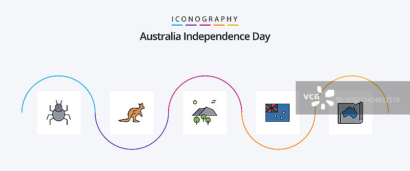澳大利亚独立日线填平5图片素材