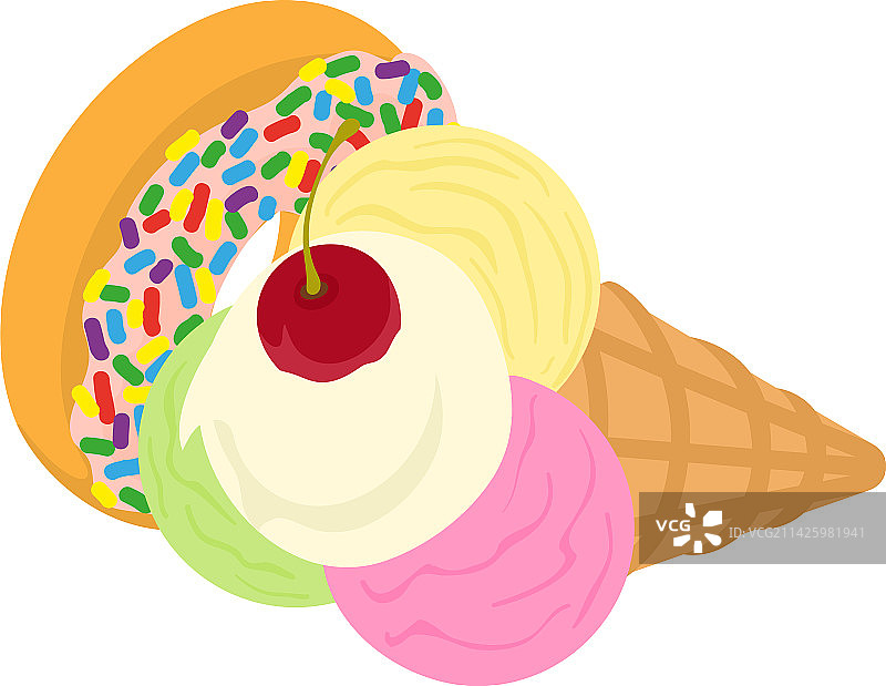甜食图标等距冰淇淋图片素材