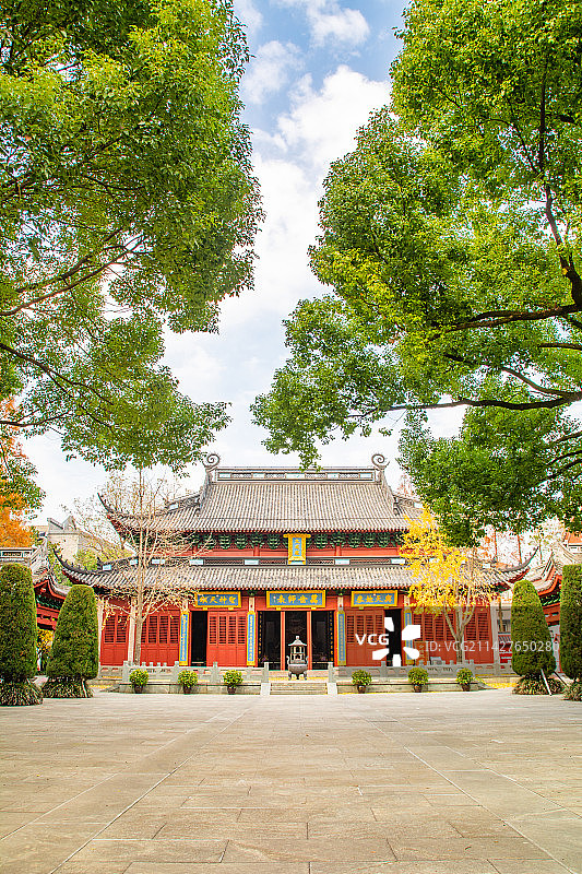 杭州孔庙  大成殿 杭州历史文化景点 传统中式园林建筑图片素材