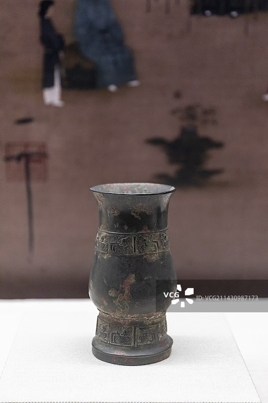 宋夔纹铜觯 开封博物馆藏图片素材