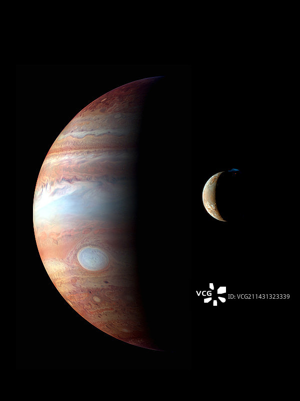 木星和木卫一，新视野号照片图片素材