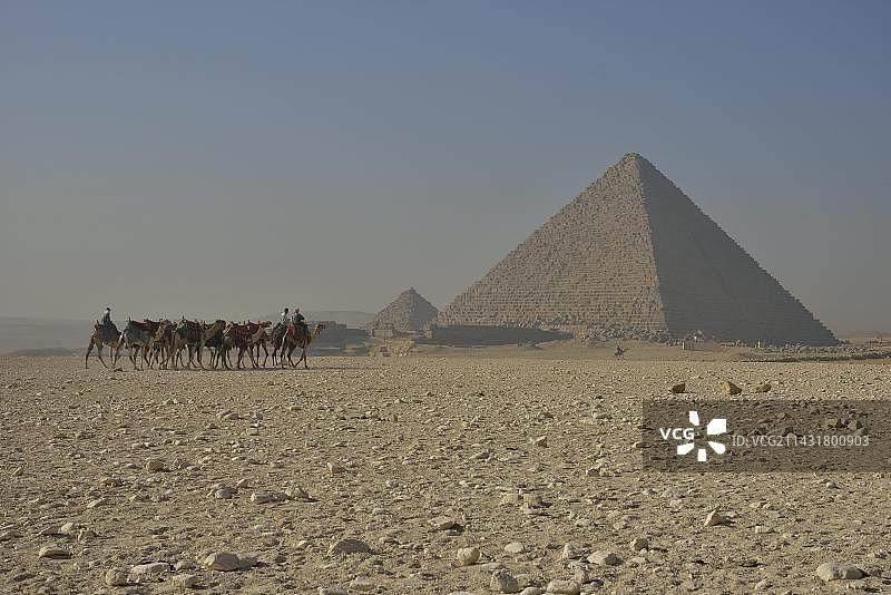 非洲埃及吉萨的门卡莱金字塔图片素材