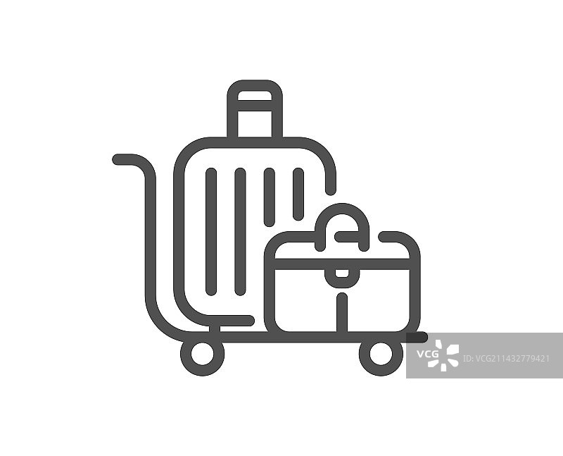 行李车线路图标旅行行李袋标志图片素材