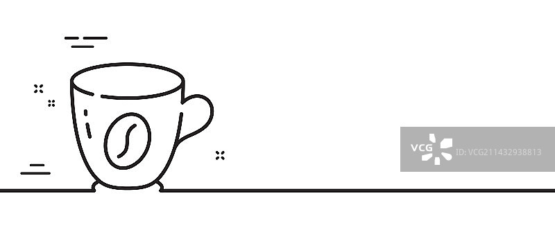 咖啡线图标热早餐茶杯标志图片素材